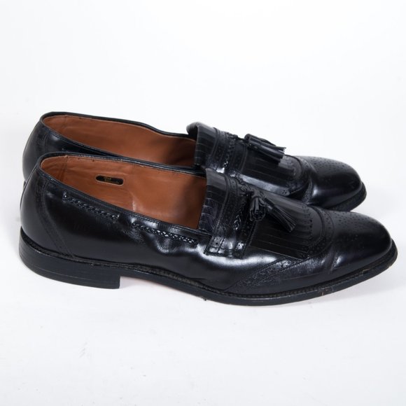 Allen Edmonds Bradenton Black Tassel Loafers 15 A